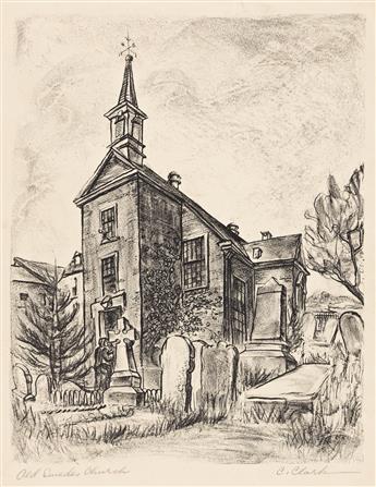 CLAUDE CLARK (1915-2001) Old Swedes Church.